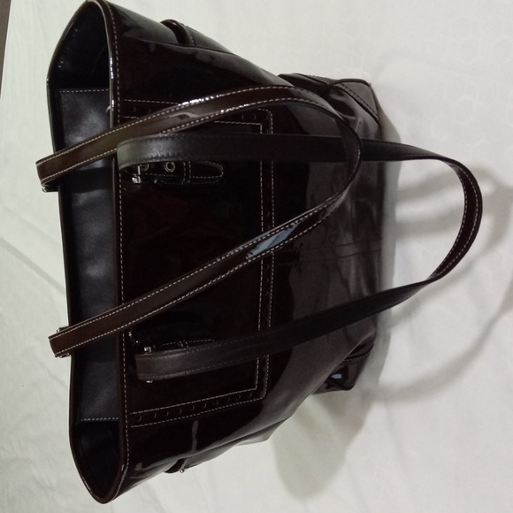 Chocolate Brown Coach Tote - Picture 4 of 9